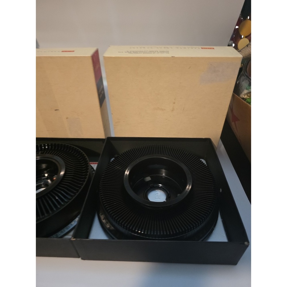 Vintage Kodak Carousel 140 And 80 Slide Tray Lot of 2– Original‎ Boxes